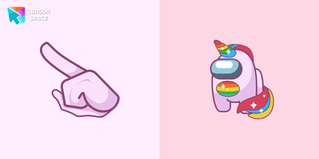 Among Us Unicorn Character cursor cursor pack